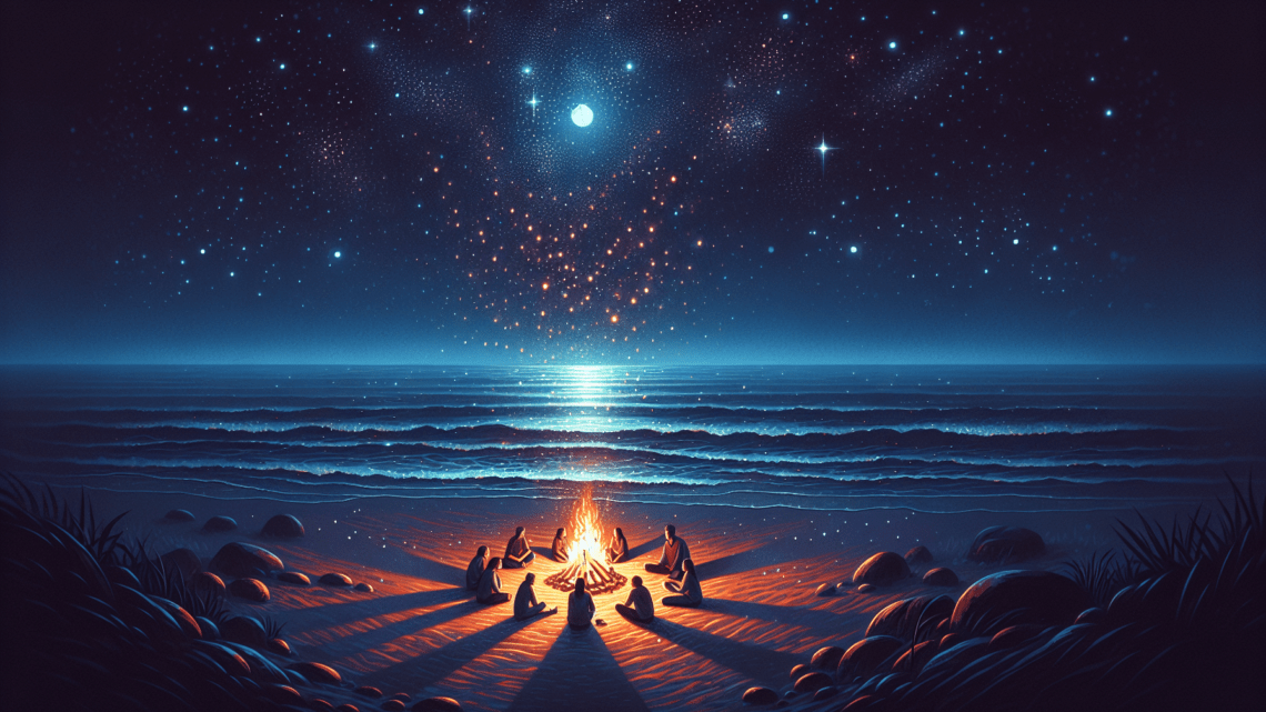 Abendliche Lagerfeuer am Strand – Sternenhimmel pur